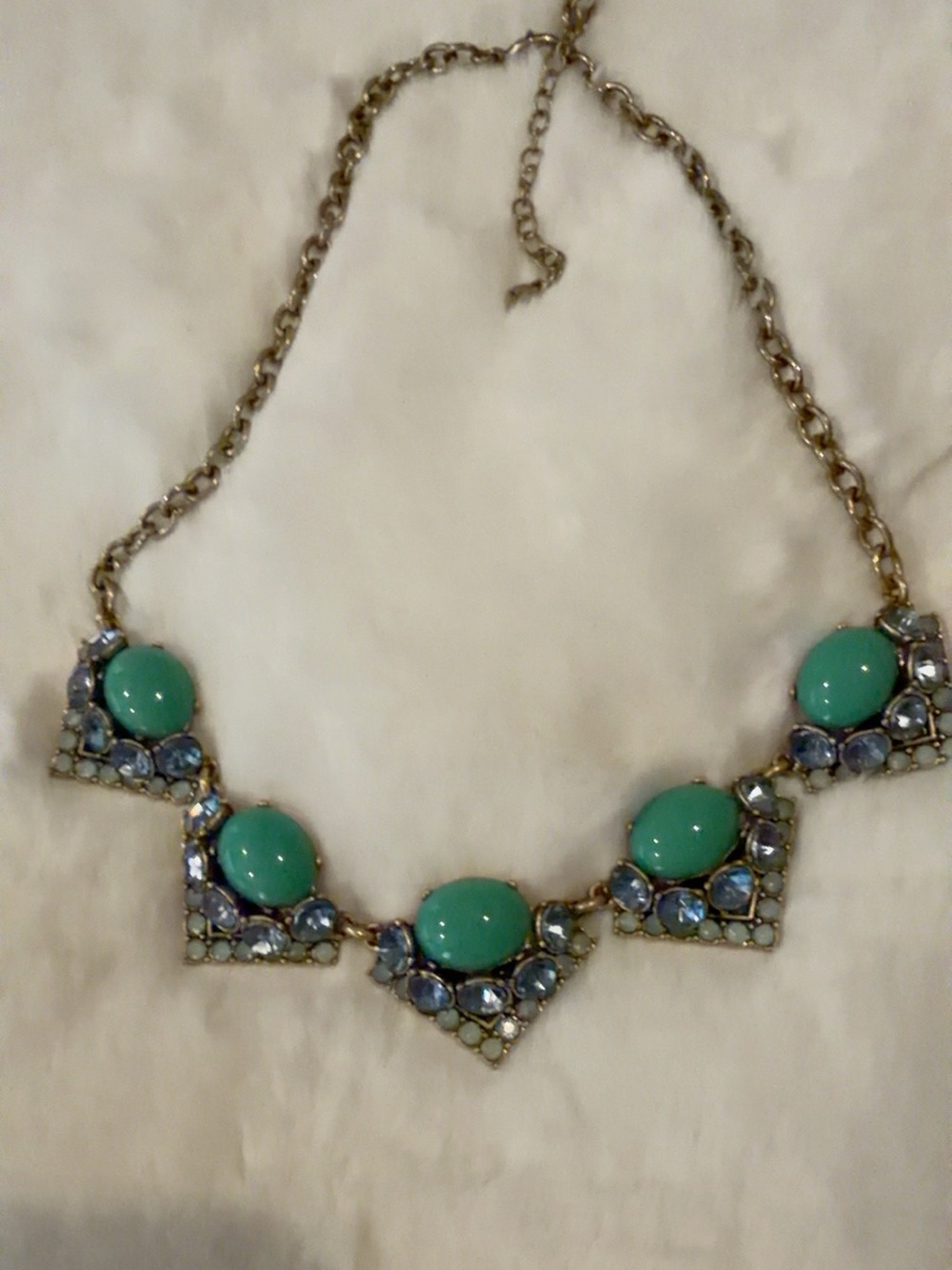 Stella & Dot Rory Turquoise Blue Crystal Statement Necklace Retired